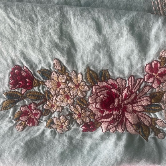 EUC Johnny Was LA Floral Embroidered BOHO Contessa Pintuck Poncho Blouse Size XL - Picture 9 of 15